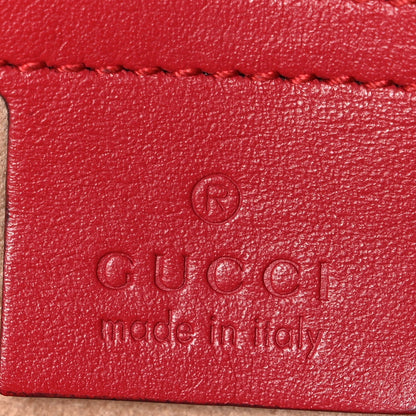 Calfskin Matelasse Small GG Marmont Shoulder Bag Hibiscus Red