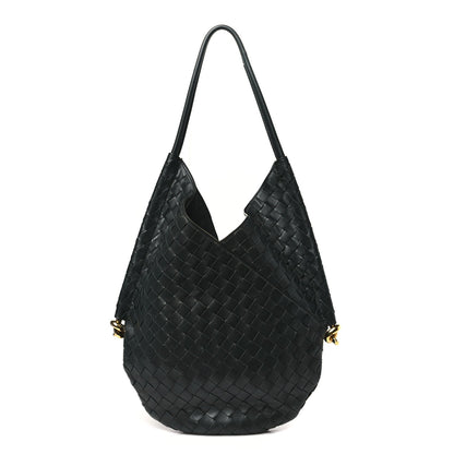 Nappa Intrecciato Medium Solstice Hobo Dark Green