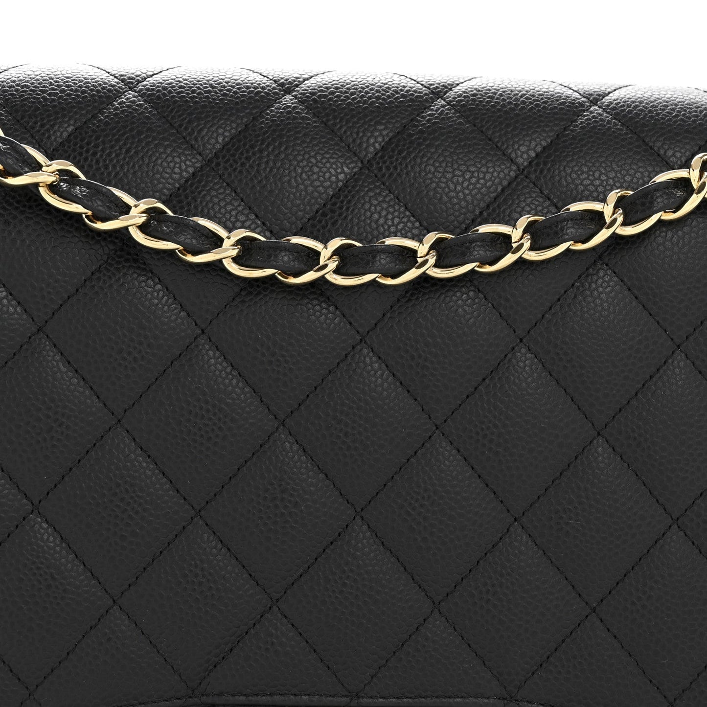 Caviar Quilted Maxi Double Flap Black