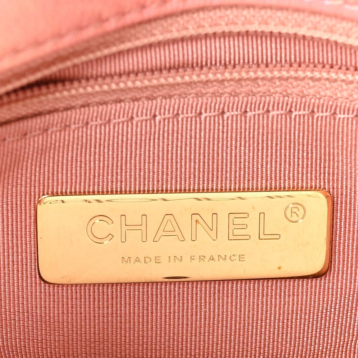Metallic Lambskin Quilted Large Chanel 19 Flap Pink