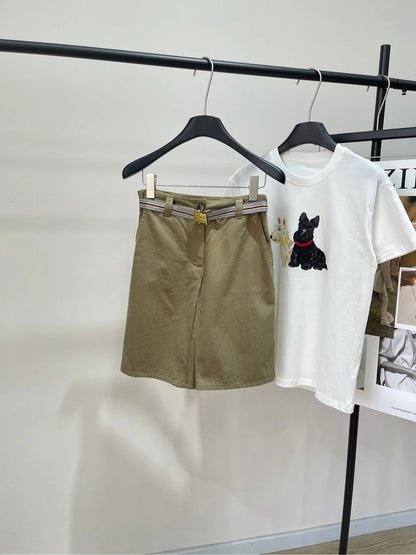 MIUMIU SPLIT HEM CROPPED PANTS 269932