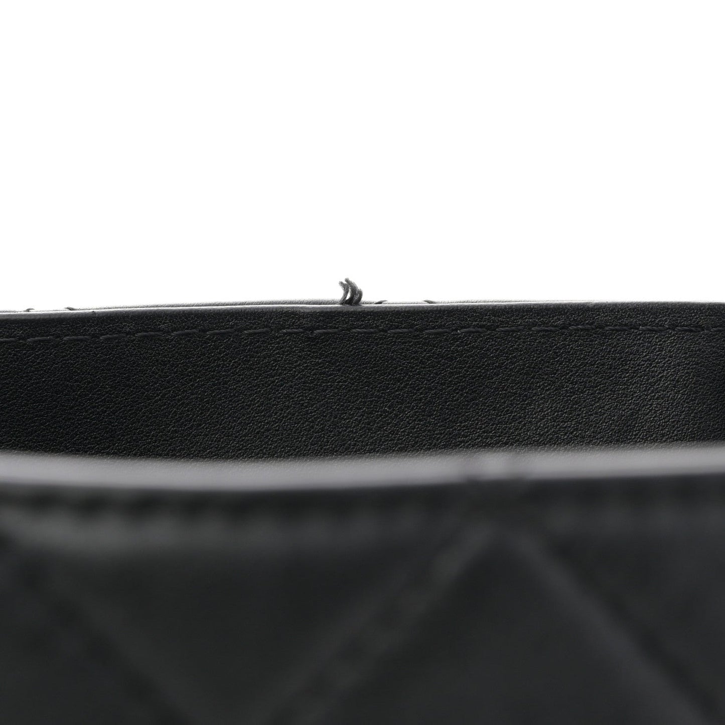 Calfskin Quilted Ultra Pocket Shopping Tote Black