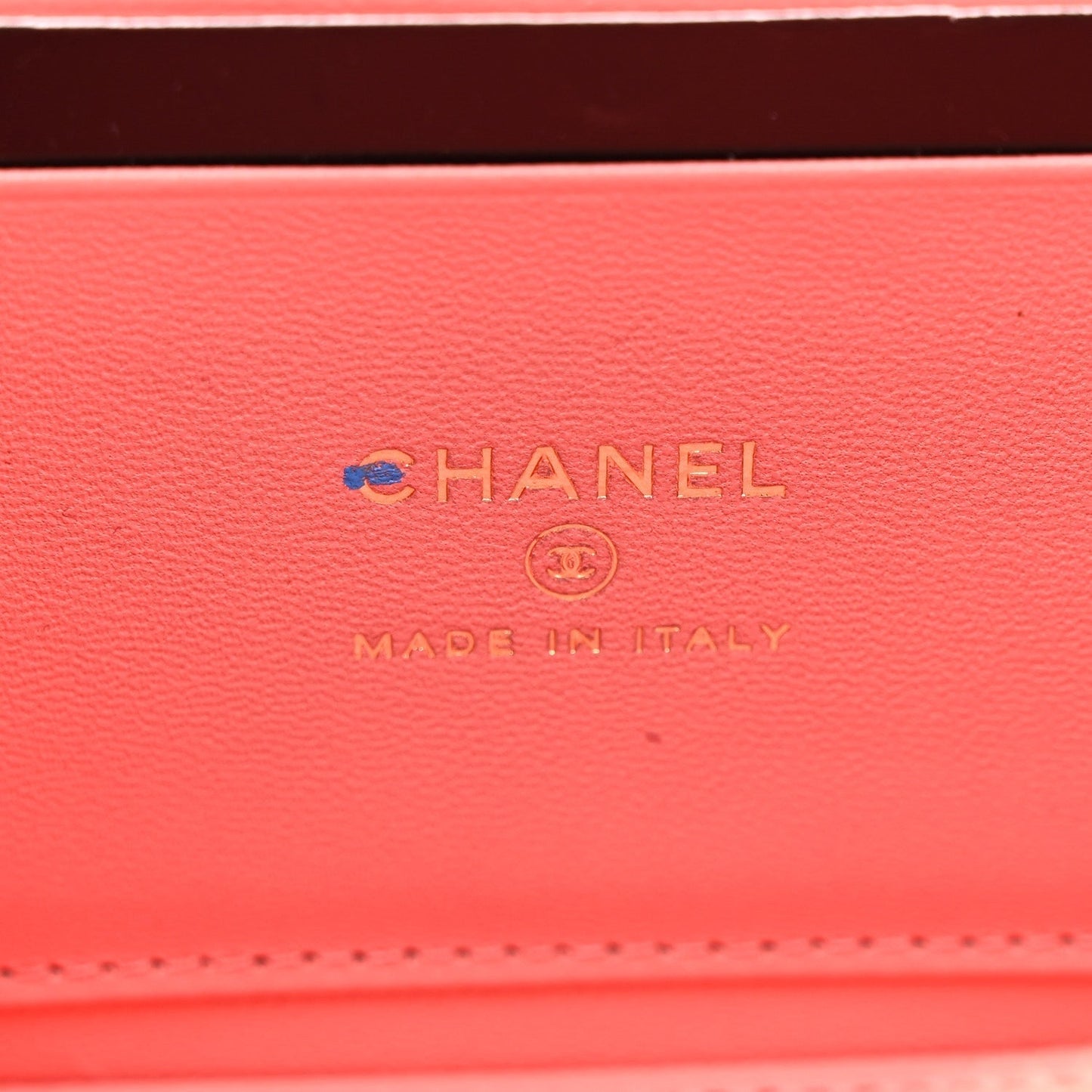 Lambskin Quilted Small Charming Top Handle Vanity Case With Chain Pink