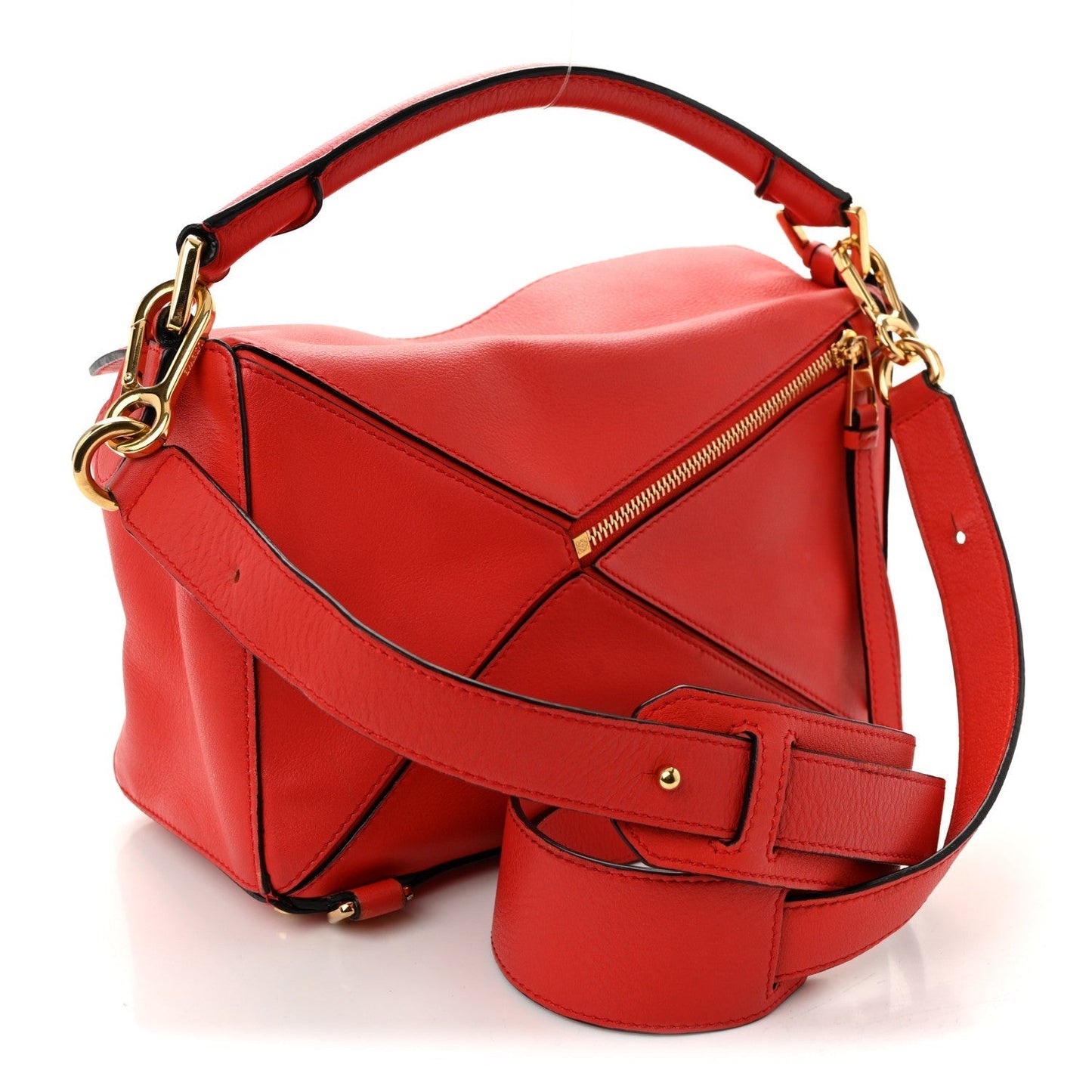 Calfskin Small Puzzle Bag Scarlet