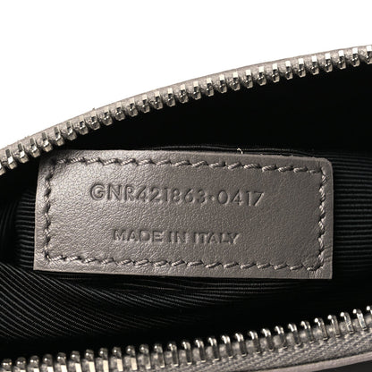 Grained Calfskin Topstitch Baby Sac De Jour Fog