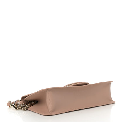 Calfskin Enamel Vlogo Loco Shoulder Bag Rose Cannelle