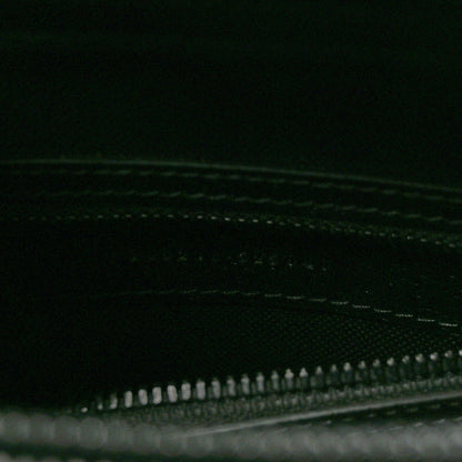 Textured Dollar Calfskin Web Monochrome Large Diana Tote Bag Black