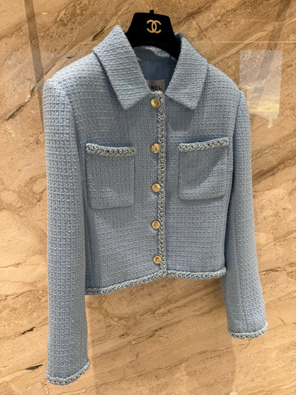CC 25B Vest Jacket Navy Blue Wool Tweed