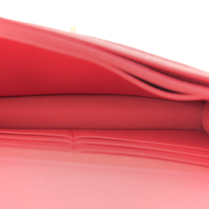 Lambskin Quilted Sweet Camellia Wallet On Chain WOC Coral