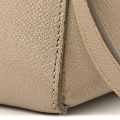 Grained Calfskin Micro Belt Bag Light Taupe