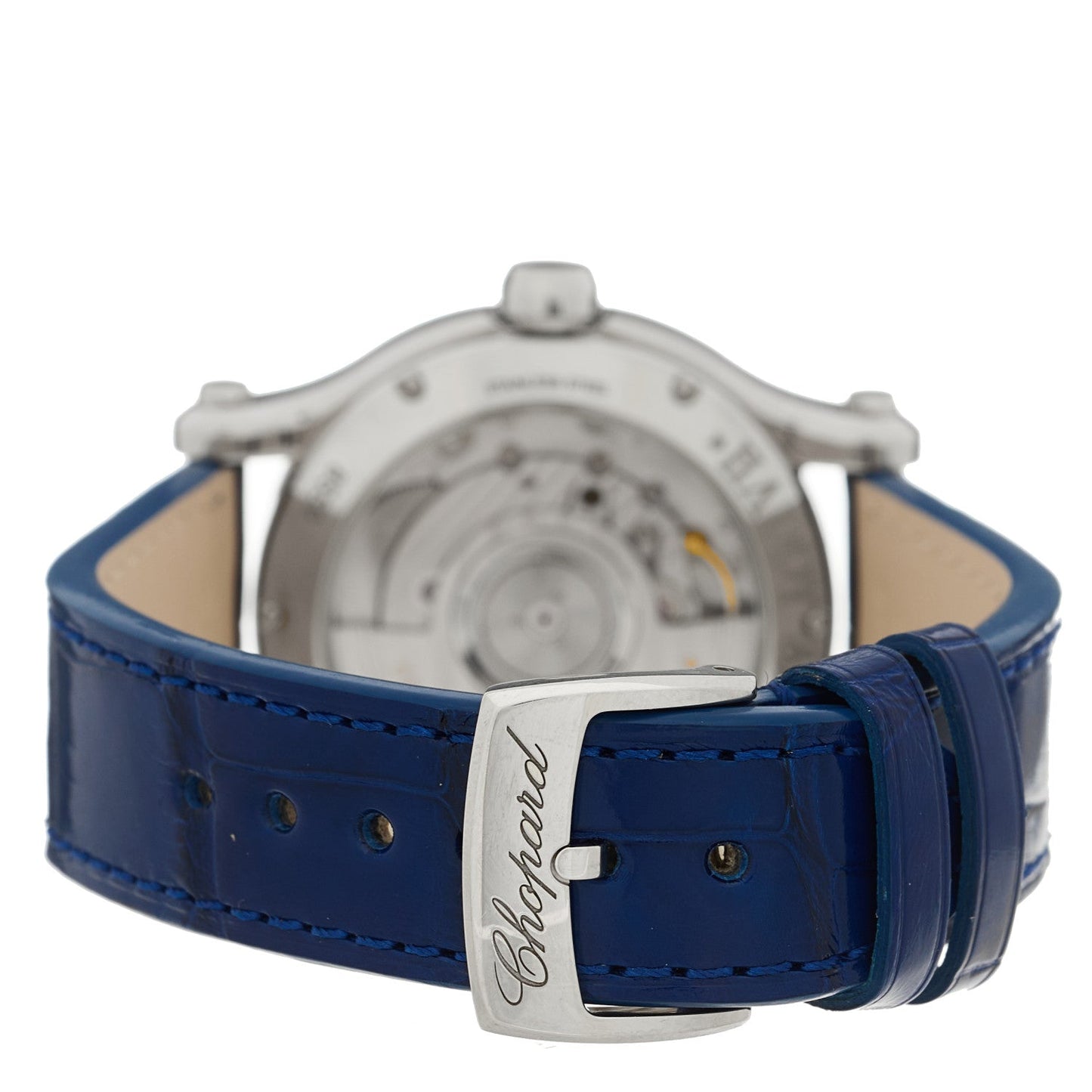 Stainless Steel Alligator Diamond 36mm Happy Sport Sun, Moon and Stars Automatic Watch