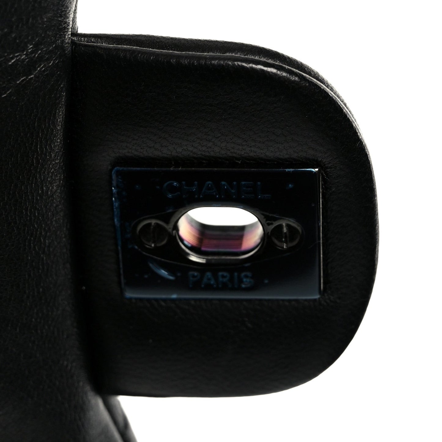 Lambskin Quilted Cockpit Flap Bag Black