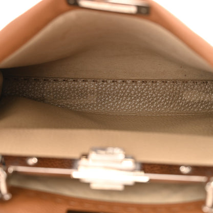 Cuoio Romano Selleria Bi-Color Medium Peekaboo Iconic Satchel Mou Deserto