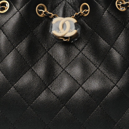 Caviar Quilted Small Chanel 25 Handbag Black