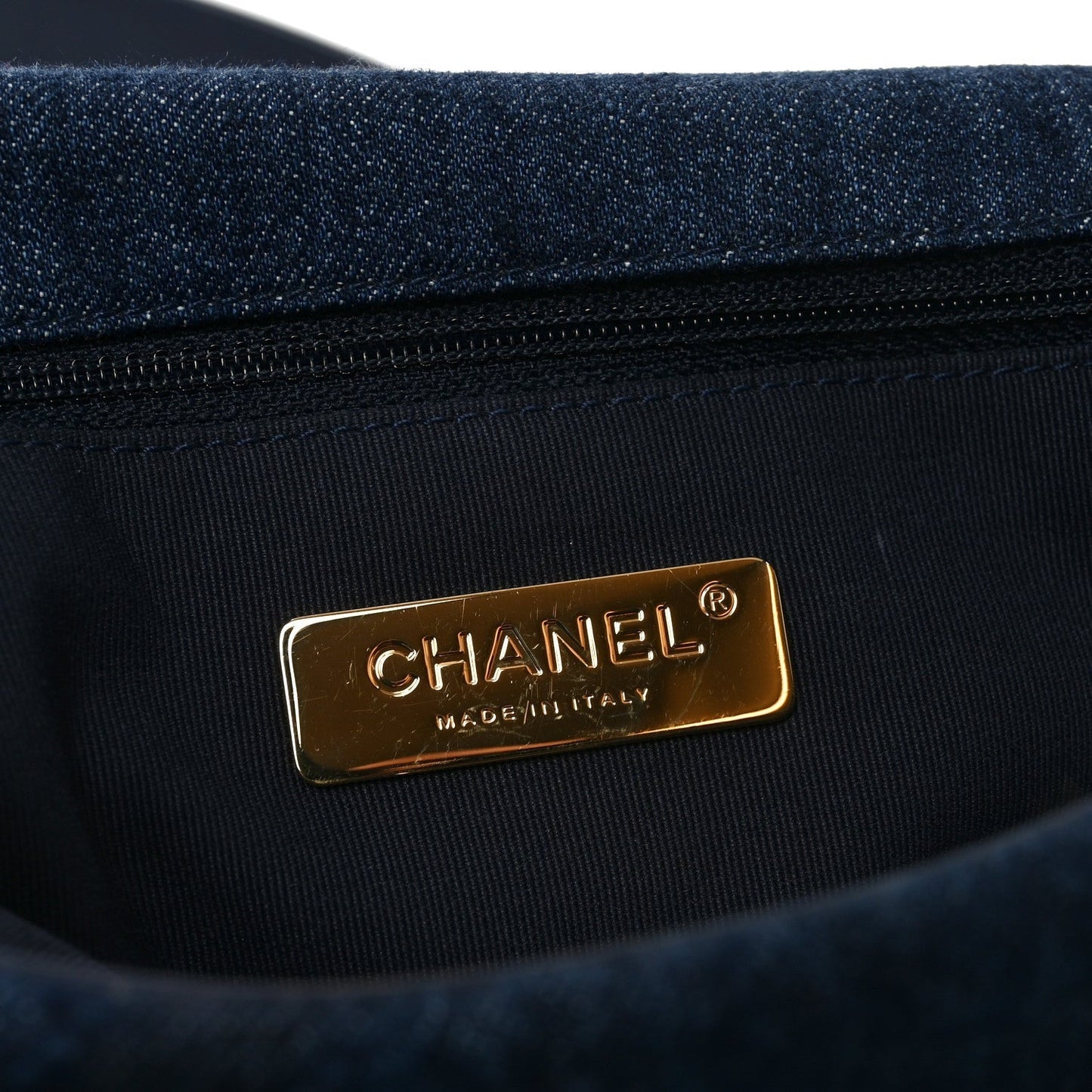 Denim Quilted Medium Chanel 19 Flap Blue