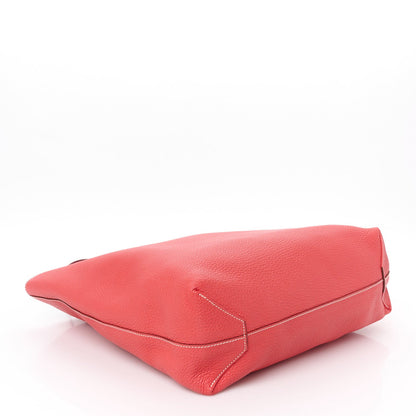 Taurillon Clemence Double Sens 36 Reversible Tote Rubis Bougainvillea