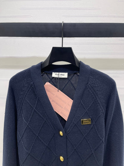 Miu Miu 25 Knitted Cardigan Wool Mix Cashmere 296259