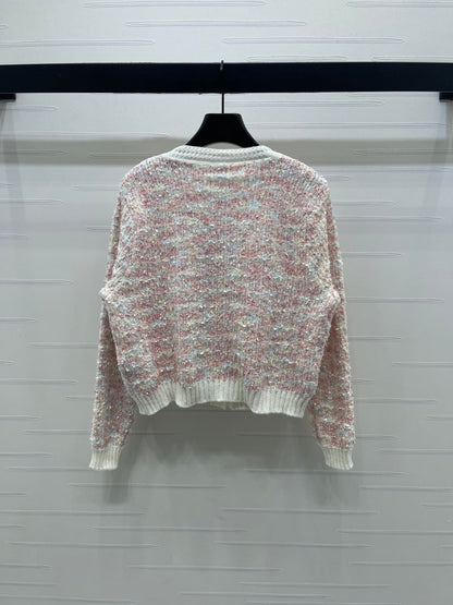 CC 25 Knitted Cardigan Button Pink Wool 305391