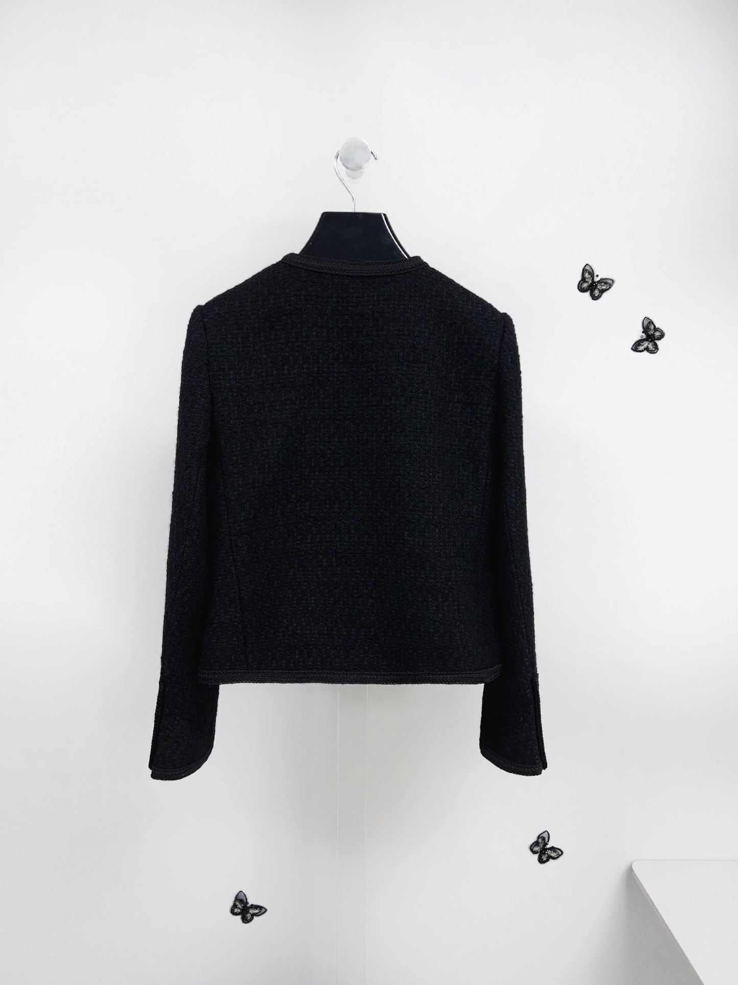 Celine Jacket Black Gold Wool Cotton 290442