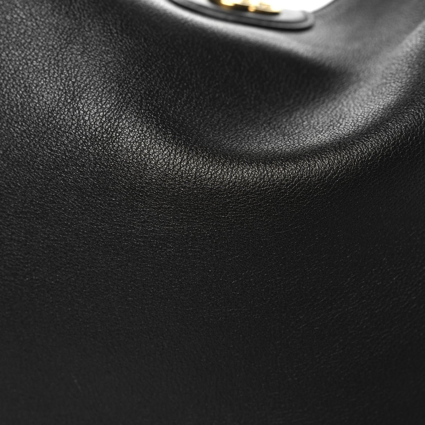 Softy Wonka Textured Dollar Calfskin Medium Diana Shoulder Bag Black