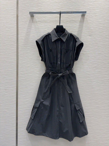 YSL 2025 Dress Black Nylon