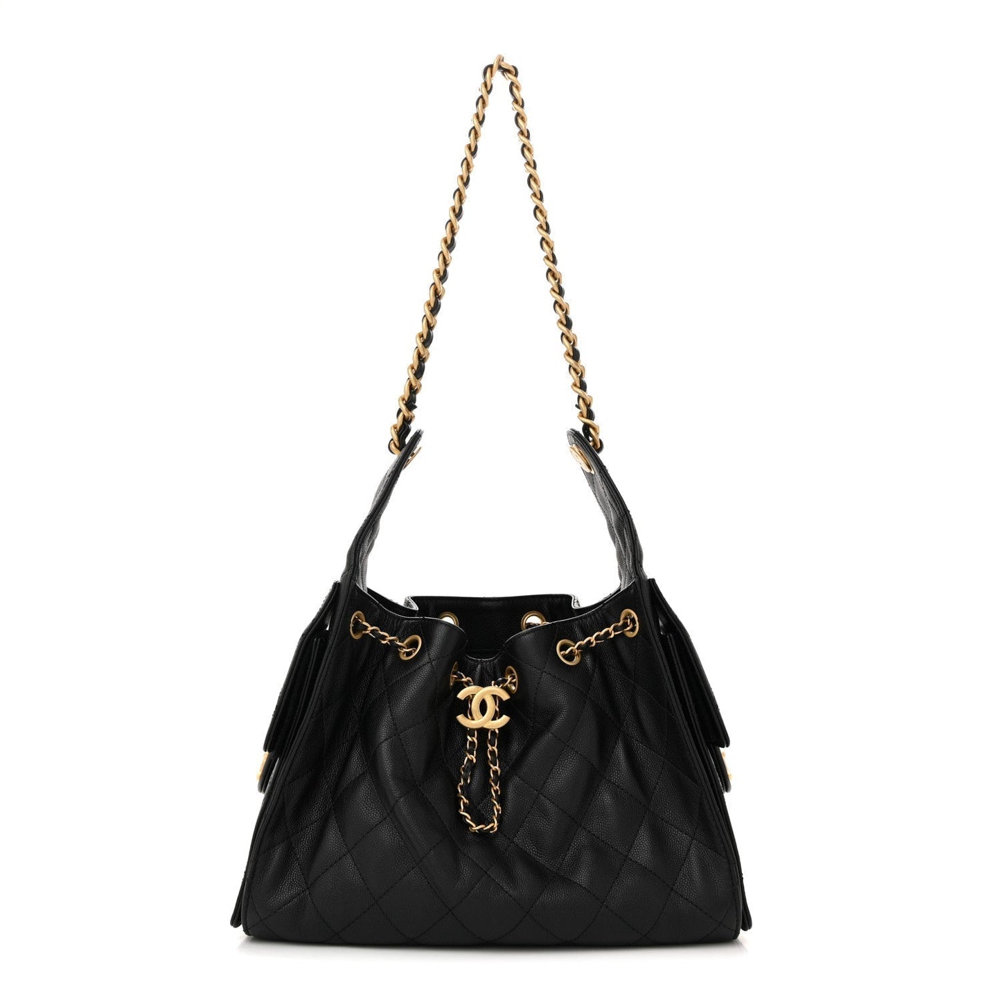 Caviar Quilted Small Chanel 25 Handbag Black