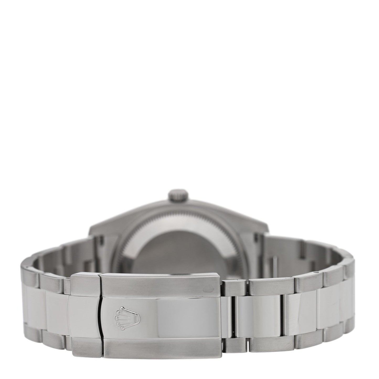 Stainless Steel 18K White Gold Diamond 34mm Oyster Perpetual Date Watch Silver 115234