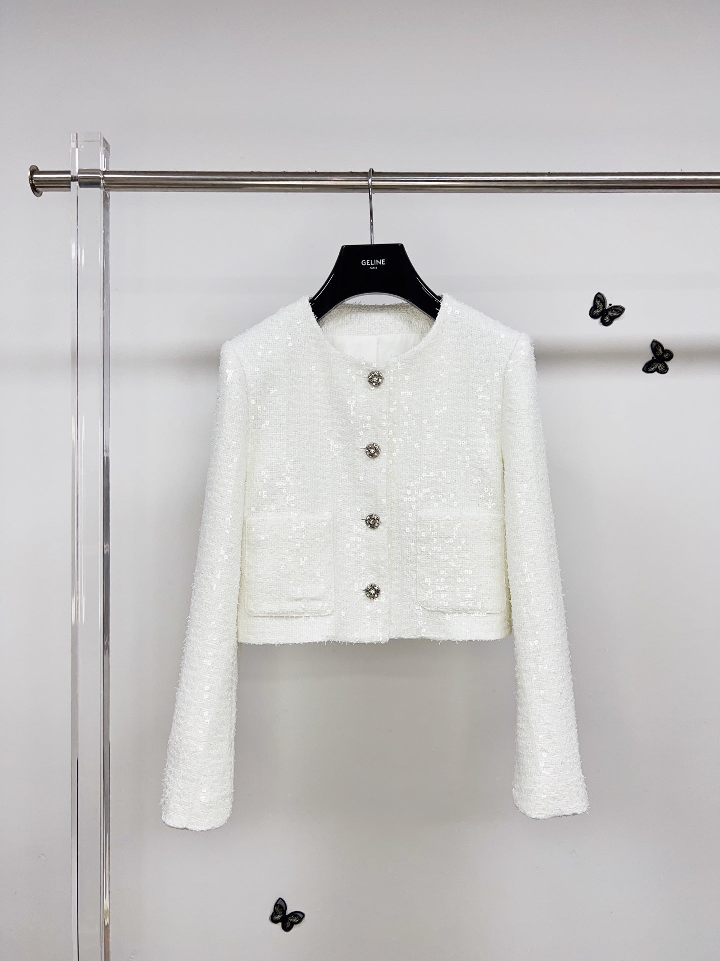 CC 25 Vest Jacket White Cotton 305856