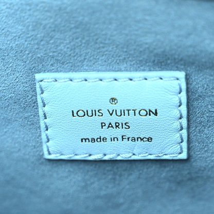 Lambskin Embossed Monogram Coussin PM Turquoise