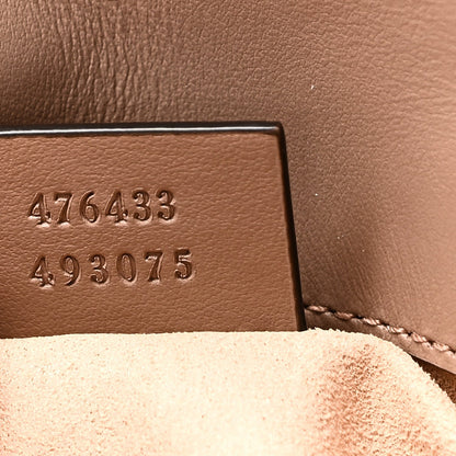 Calfskin Matelasse Super Mini GG Marmont Shoulder Bag Porcelain Rose
