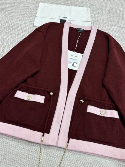 CC 25 Cardigan Red Cashmere