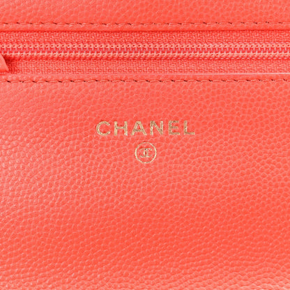 Caviar Quilted Wallet On Chain WOC Red