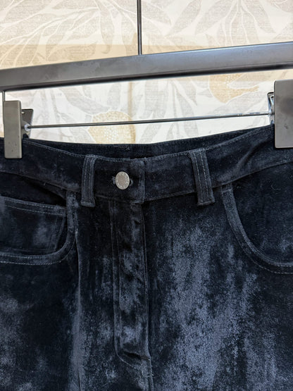 Prada Cropped Pants Black Velvet