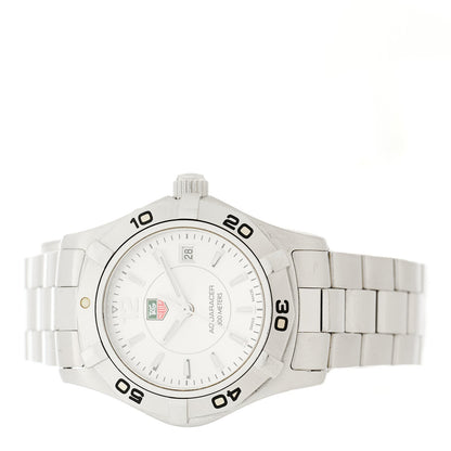 Stainless Steel 27mm Aquaracer 300M Quartz Watch Silver WAF1412