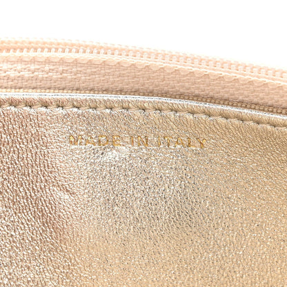 Gradient Metallic Lambskin Quilted Like A Wallet Wallet On Chain WOC Gold Pink