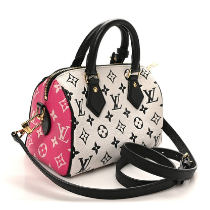 Empreinte Monogram Spring in the City Speedy Bandouliere 20 Black White Pink