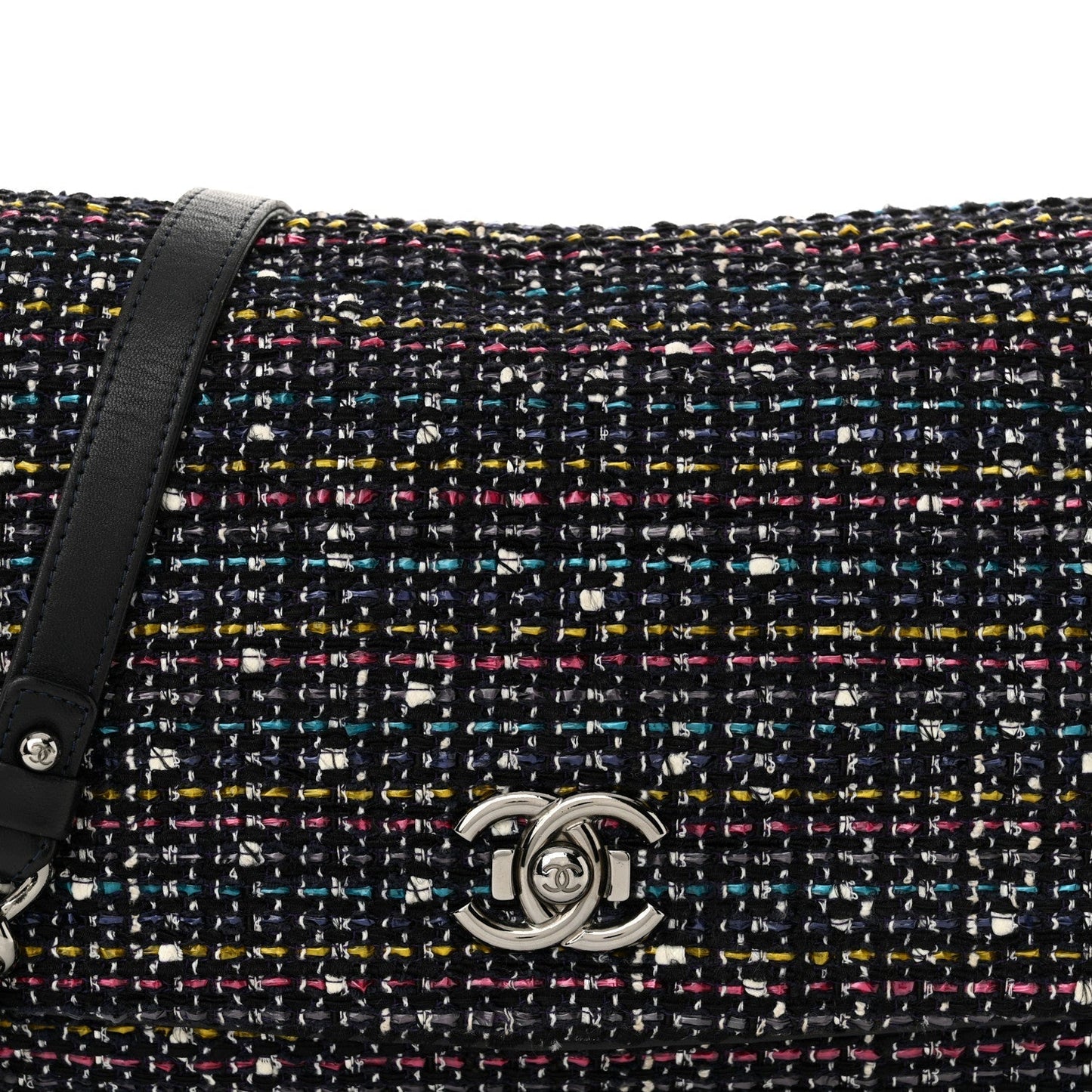 Tweed Small Messenger Flap Navy