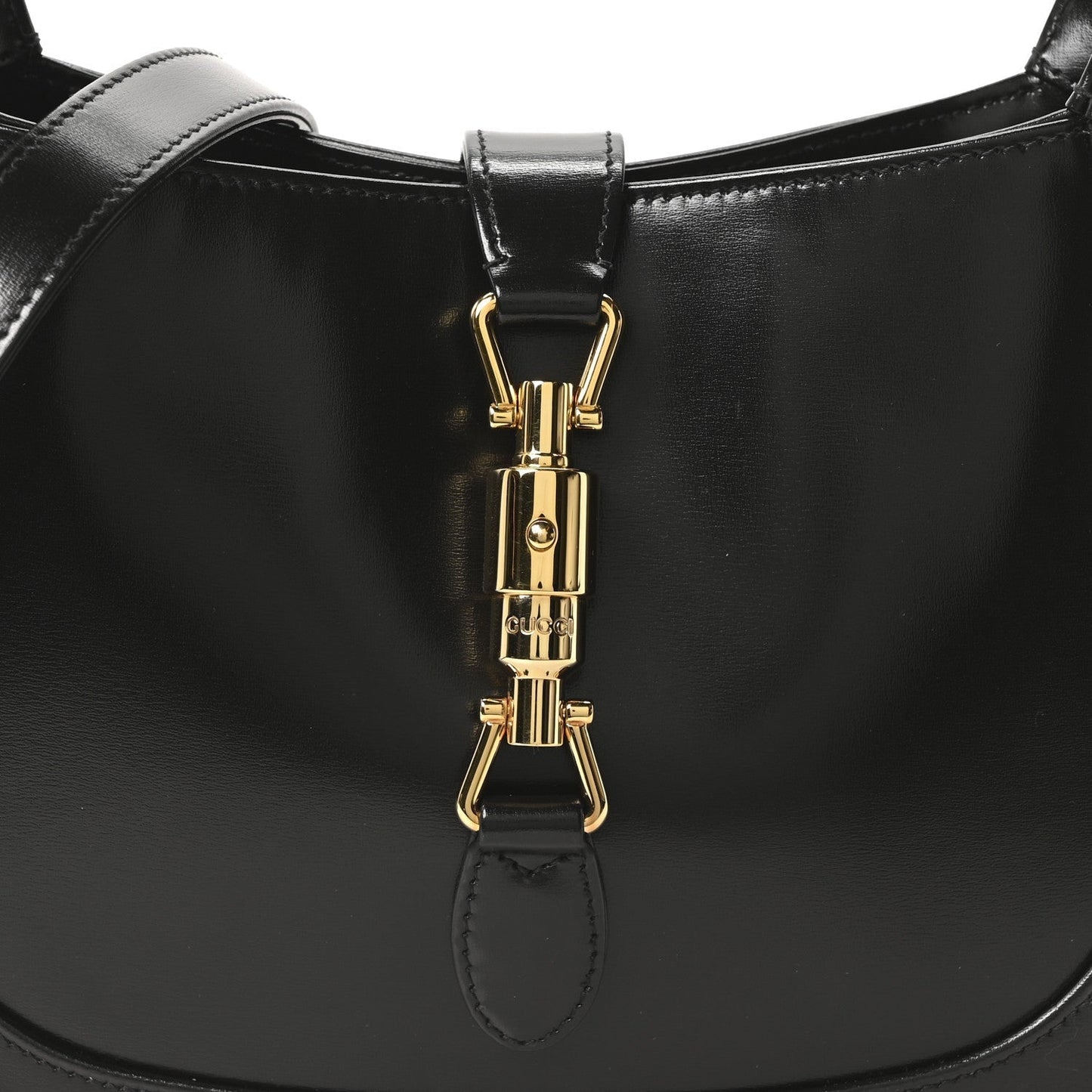 Boarded Dyana Lux Calfskin Small Jackie 1961 Hobo Black