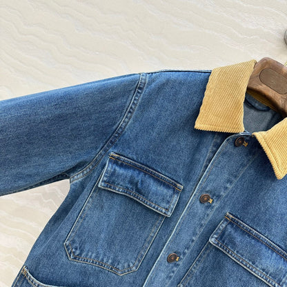 LP 25 Jacket Blue Cotton Denim Fabric 295351