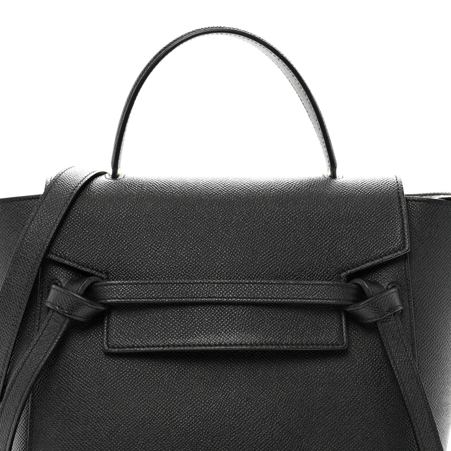 Grained Calfskin Micro Belt Bag Black