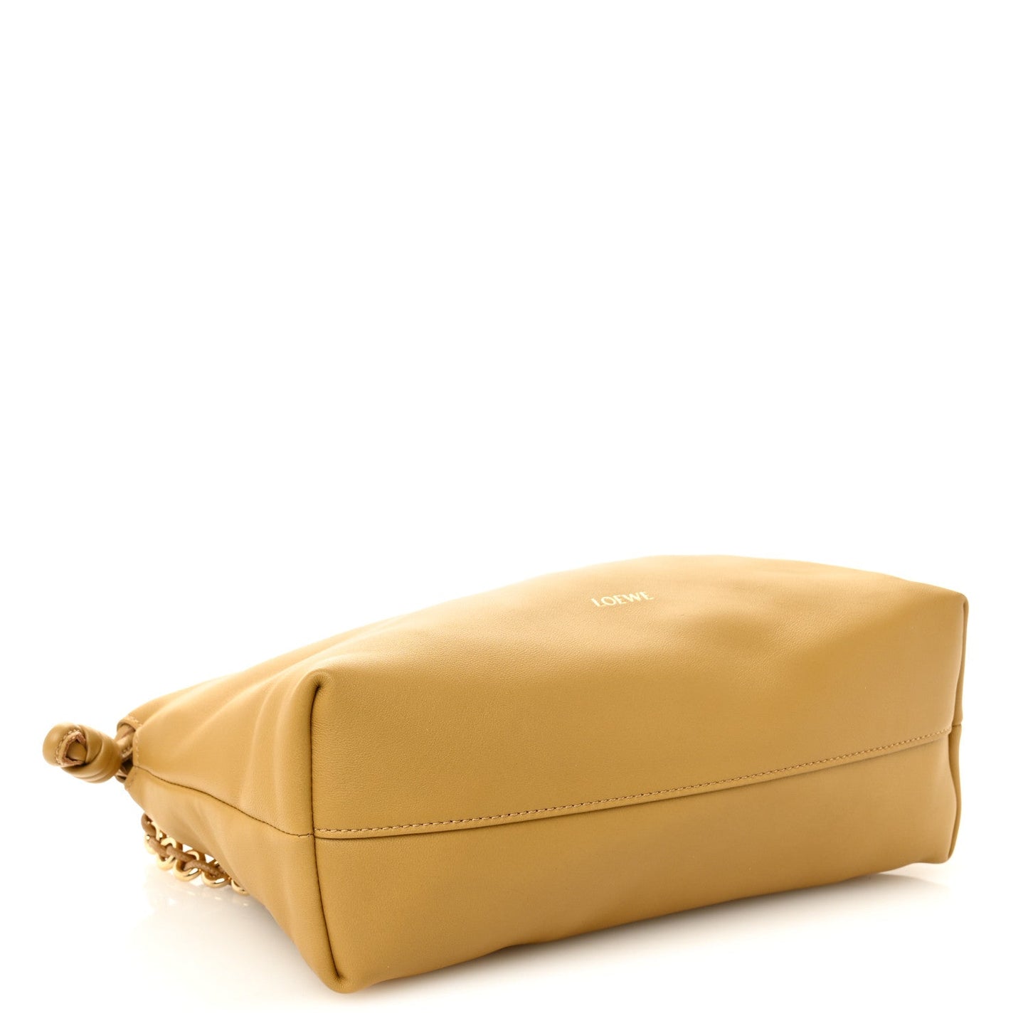 Mellow Nappa Donut Medium Chain Flamenco Knot Clutch Sahara