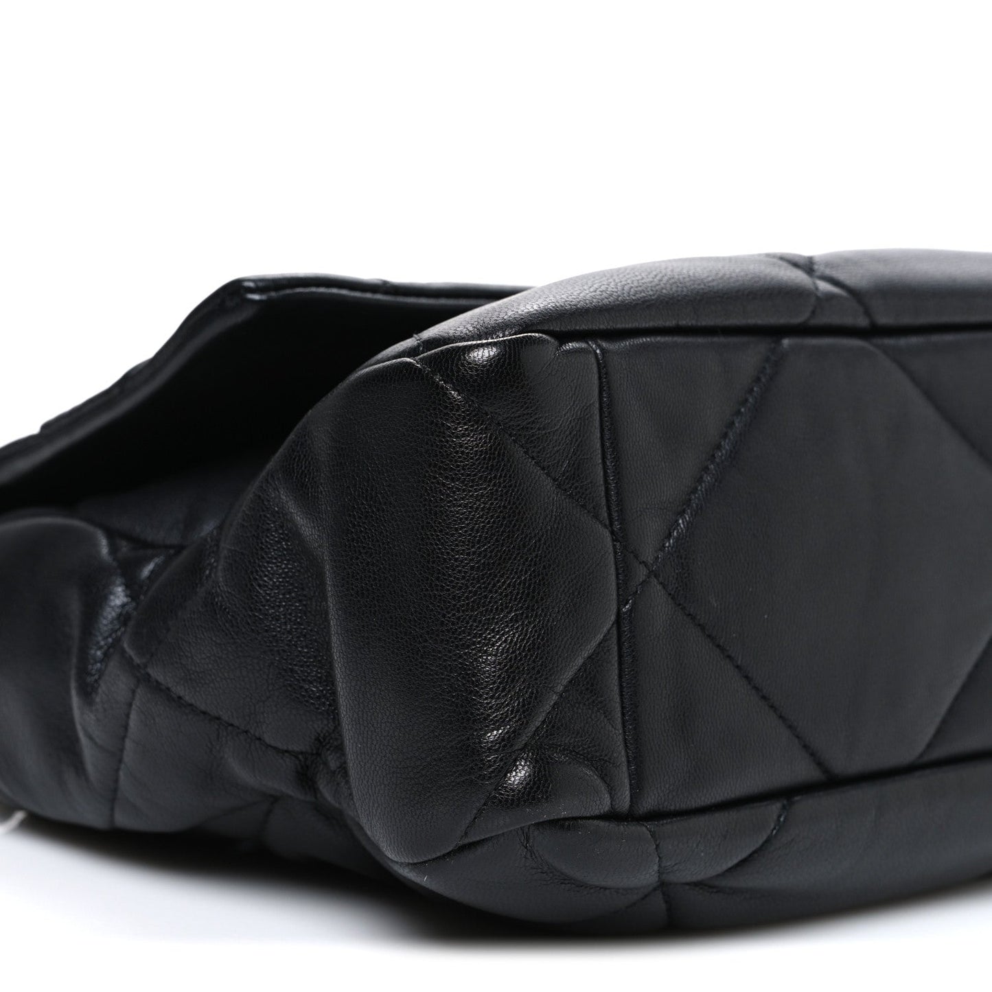 Goatskin Quilted Large Chanel 19 Flap Black