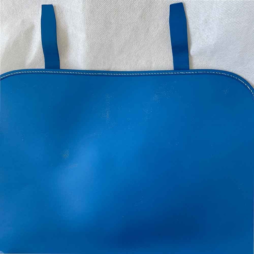 Goyard Blue Goyardine Coated Canvas and Leather Belvedere GM Saddle Bag