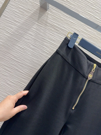 LV 25 Long Trousers Black Polyester