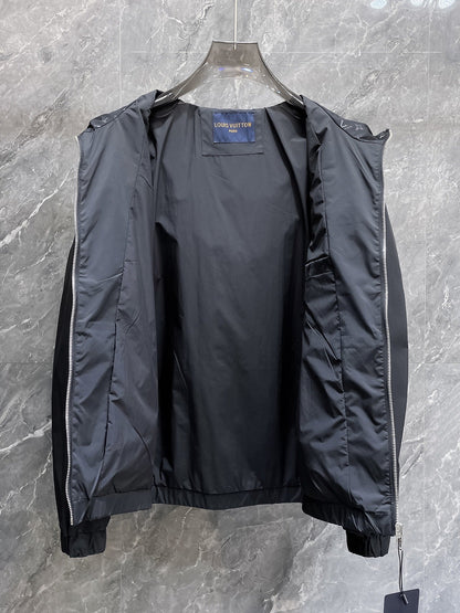 LV HOODED JACKET BLACK 239027