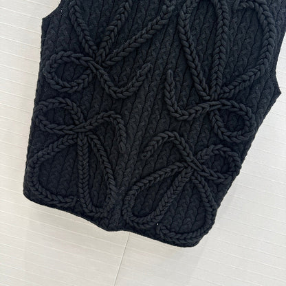 Loewe Knitted Vest Black Wool