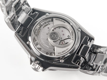 J12 Date Automatic Black Ceramic White Numerals Black Dial Black Steel Hands