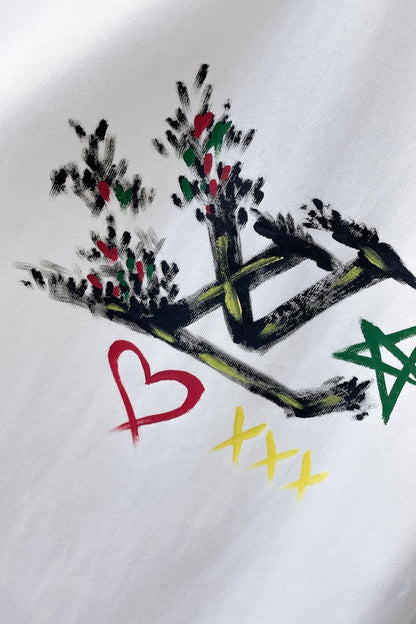 LV T-SHIRT WHITE MIX COLORFUL COTTON 239606