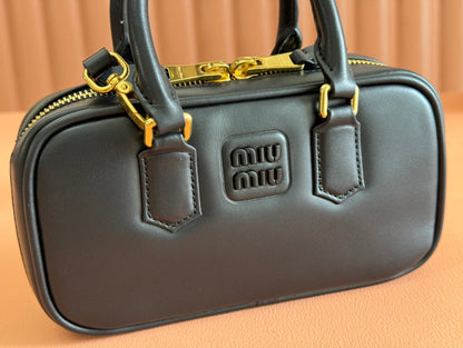 Miu Miu 19 Arcadie Black leather bag Briarwood 239710