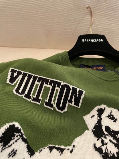 LV Donkey Brand New Puppy Jacquard Short Sleeves Shirt